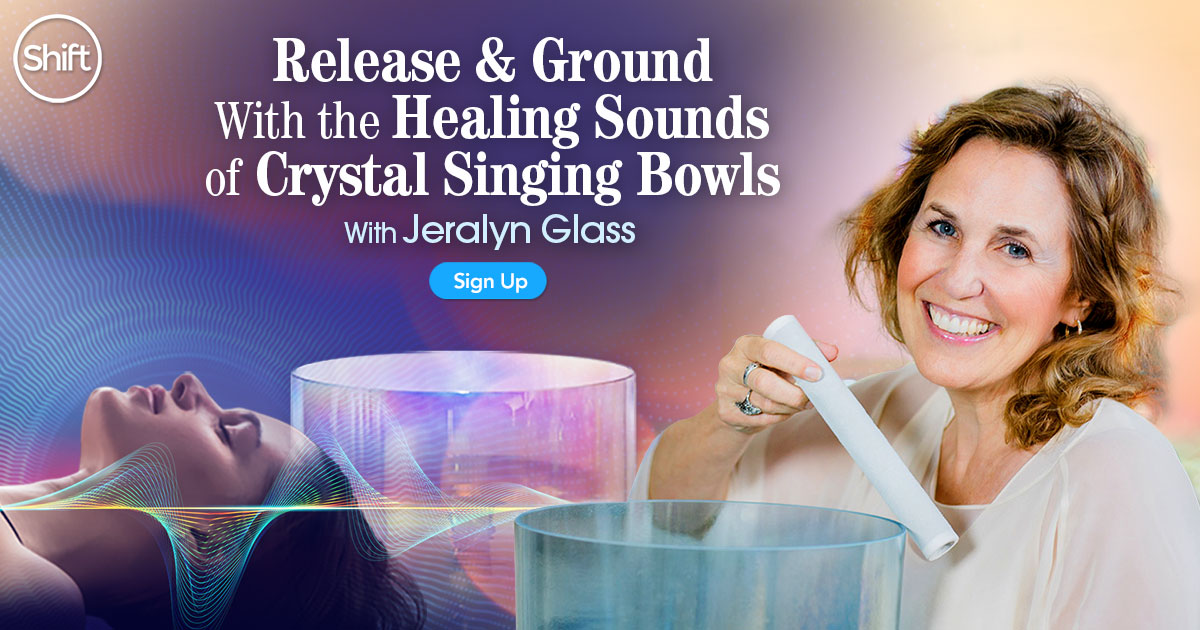 Jhené Aiko doing the sound bath with her crystal bowl along with an  instructor 